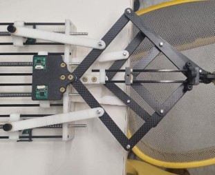 Carbon fiber robot linkages showing the baseline design